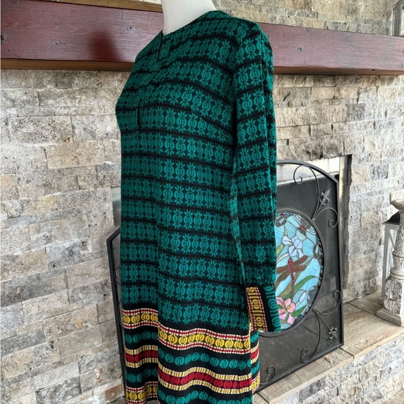 Vintage 1960s Dress Batik Dress Cotton Weave Size 8 - Picture 8 of 16